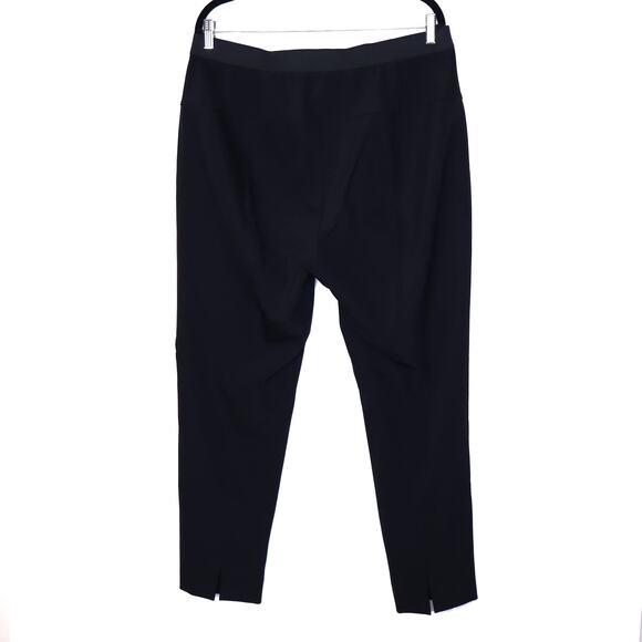LAFAYETTE 148 Stretch Pull On Pant Black High Rise Slit Casual Women's XL/16 - Picture 2 of 8
